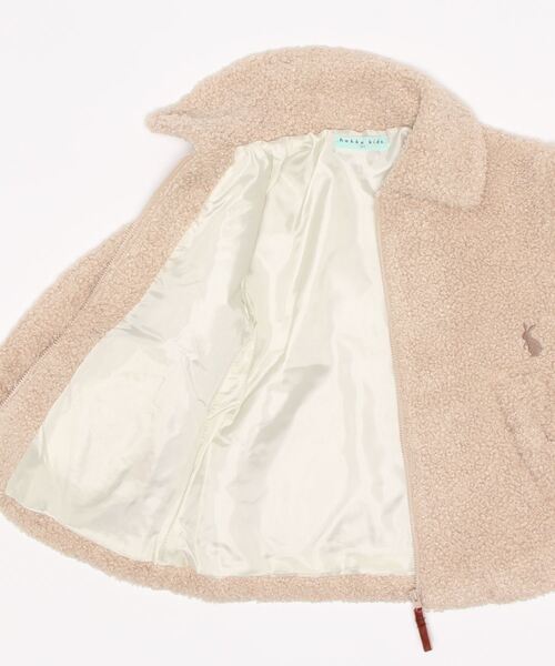 HAKKA KIDS（ハッカキッズ）の「中綿入りボアコート（その他アウター・キッズ・ピンク/ベージュ・100cm/120cm/110cm/130cm）」の4枚目の写真