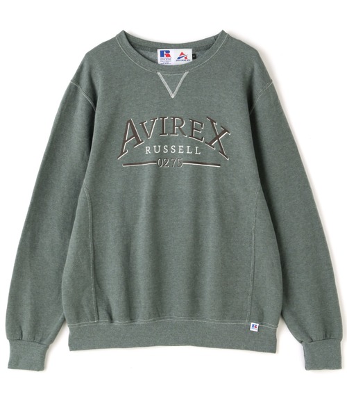 AVIREX（アヴィレックス）の「【RUSSELL ATHLETIC × AVIREX】CREW NECK SWEAT / クルーネック スウェット / ラッセル アスレティック / アヴィレックス（スウェット・メンズ・その他3/その他11/チャコール/ダークグリーン系・2XL/L/M/XL）」の3枚目の写真