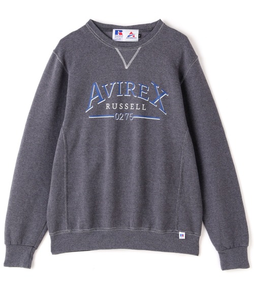 AVIREX（アヴィレックス）の「【RUSSELL ATHLETIC × AVIREX】CREW NECK SWEAT / クルーネック スウェット / ラッセル アスレティック / アヴィレックス（スウェット・メンズ・その他3/その他11/チャコール/ダークグリーン系・2XL/L/M/XL）」の2枚目の写真