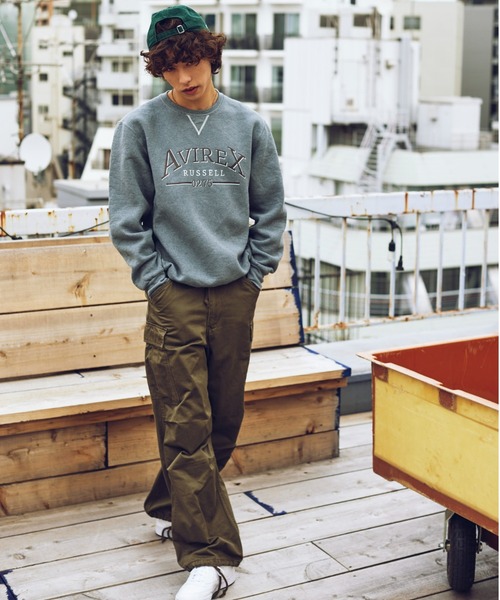 AVIREX（アヴィレックス）の「【RUSSELL ATHLETIC × AVIREX】CREW NECK SWEAT / クルーネック スウェット / ラッセル アスレティック / アヴィレックス（スウェット・メンズ・その他3/その他11/チャコール/ダークグリーン系・2XL/L/M/XL）」の14枚目の写真