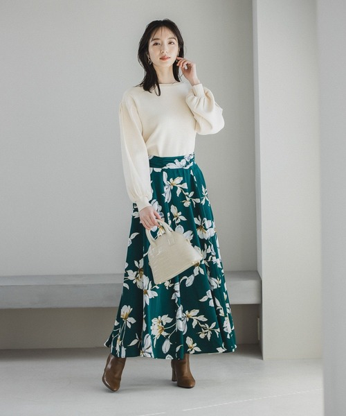 Andemiu（アンデミュウ）の「【WEB限定】パールボートネックニット176412（ニット/セーター・レディース・ブラック/ブラウン/ボルドー/ブルー/グリーン/アイボリー・FREE）」の12枚目の写真