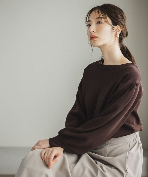 Andemiu（アンデミュウ）の「【WEB限定】パールボートネックニット176412（ニット/セーター・レディース・ブラック/ブラウン/ボルドー/ブルー/グリーン/アイボリー・FREE）」の18枚目の写真