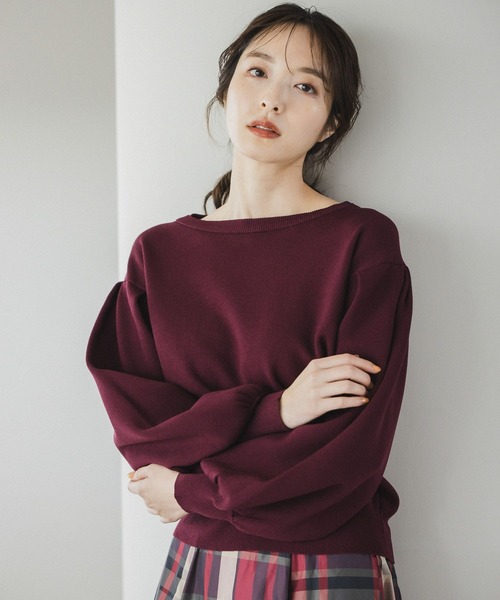 Andemiu（アンデミュウ）の「【WEB限定】パールボートネックニット176412（ニット/セーター・レディース・ブラック/ブラウン/ボルドー/ブルー/グリーン/アイボリー・FREE）」の21枚目の写真