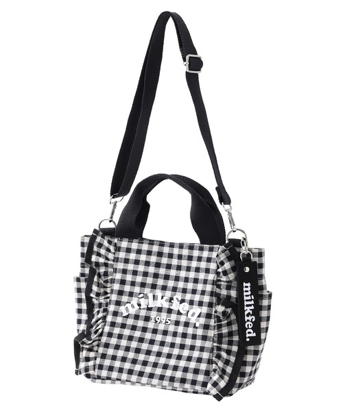 MILKFED.（ミルクフェド）の「CHECKERED RUFFLE MINI BAG（ショルダーバッグ・レディース・ブラック/ベージュ/レッド・ONE SIZE）」の15枚目の写真