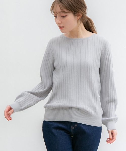 コンテ　ワイドリブ　ボートネックニット コンテ ワイドリブ ボートネックニット - メルカリ