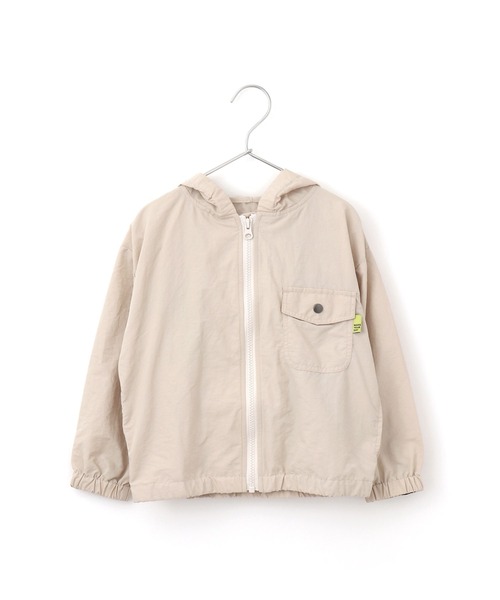 MAKE YOUR DAY（メイクユアデイ）の「ラインナイロンパーカー■80～140cm（ナイロンジャケット・キッズ・アイボリー/ネイビー/レンガ/サックスブルー・120/130/100/110/140/80/90）」の12枚目の写真