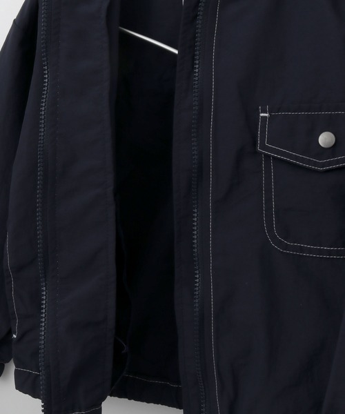 MAKE YOUR DAY（メイクユアデイ）の「ラインナイロンパーカー■80～140cm（ナイロンジャケット・キッズ・アイボリー/ネイビー/レンガ/サックスブルー・120/130/100/110/140/80/90）」の18枚目の写真