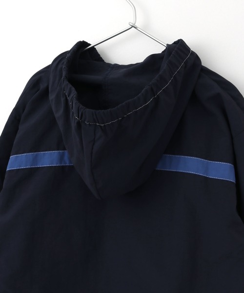 MAKE YOUR DAY（メイクユアデイ）の「ラインナイロンパーカー■80～140cm（ナイロンジャケット・キッズ・アイボリー/ネイビー/レンガ/サックスブルー・120/130/100/110/140/80/90）」の9枚目の写真