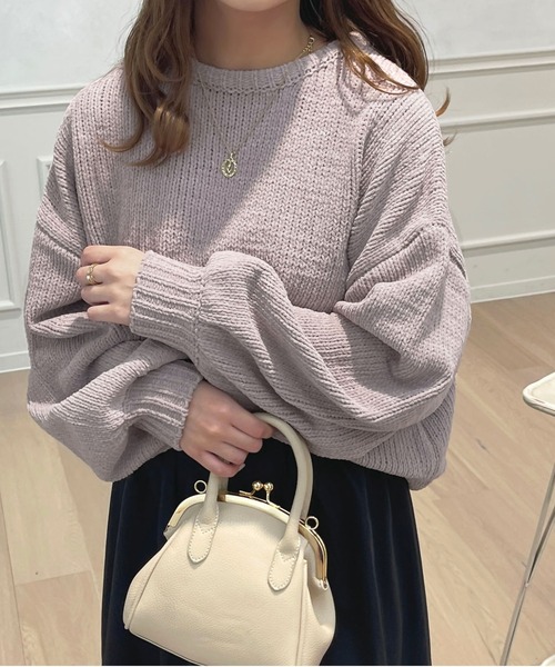 apres jour(アプレジュール)の「モールヤーンニットプルオーバー【ZOZOTOWN限定アイテム】(ニット/セーター・レディース・ラベンダー/グレー/ピンク/アイボリー・X-LARGE/フリー)」の4枚目の写真