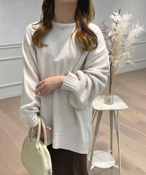 apres jour(アプレジュール)の「モールヤーンニットプルオーバー【ZOZOTOWN限定アイテム】(ニット/セーター・レディース・ラベンダー/グレー/ピンク/アイボリー・X-LARGE/フリー)」の5枚目の写真