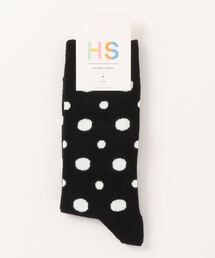 HS by Happy Socks メンズ レディース MIXED DOT （ ミックスド ドット ） クルーソックス 10201905