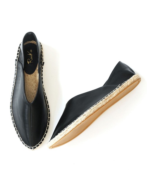 RiiiKa（リーカ）の「【RiiiKa/リーカ】ポインテッドトゥジュートシューズ（スリッポン・レディース・ブラック/シルバー/ホワイト/キャメル・S/M/L）」の5枚目の写真