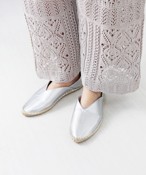 RiiiKa（リーカ）の「【RiiiKa/リーカ】ポインテッドトゥジュートシューズ（スリッポン・レディース・ブラック/シルバー/ホワイト/キャメル・S/M/L）」の17枚目の写真