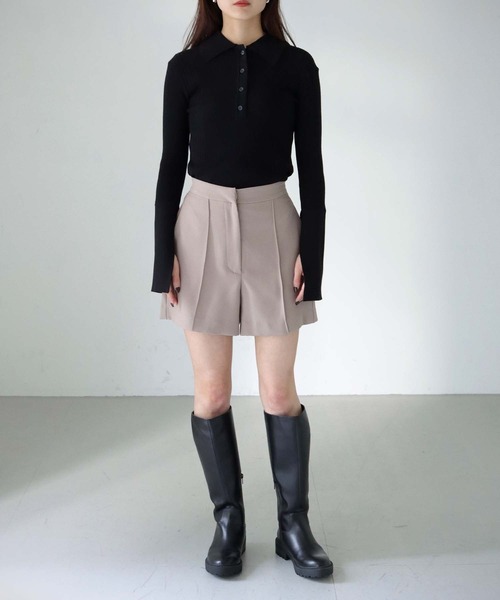 cheriella(シェリエラ)の「【cheriella】WEB限定ポロリブニット(ニット/セーター・レディース・ブラック/カーキ/オフホワイト/ブルー・M)」の21枚目の写真