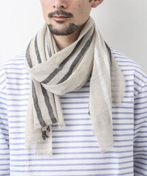 NOLLEY'S goodman | リネンコットンラインストール(ストール/ショール)