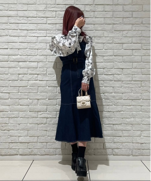 one way（ワンウェイ）の「ラッフルスリーブボウタイ花柄ブラウス（シャツ/ブラウス・レディース・ブルー系その他/ベージュ系その他/ホワイト系その他・FREE）」の14枚目の写真