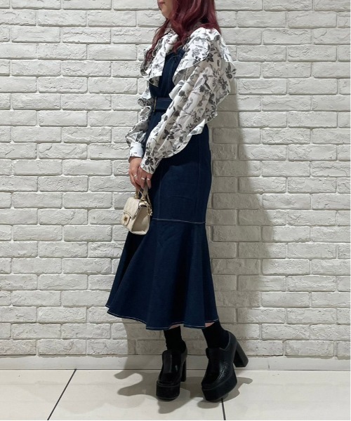 one way（ワンウェイ）の「ラッフルスリーブボウタイ花柄ブラウス（シャツ/ブラウス・レディース・ブルー系その他/ベージュ系その他/ホワイト系その他・FREE）」の21枚目の写真
