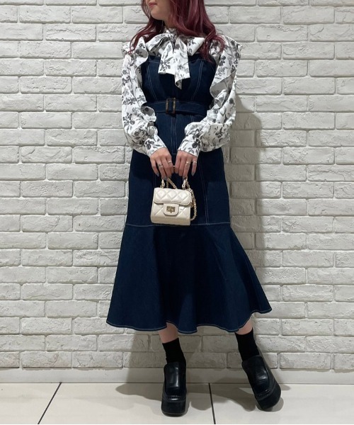 one way（ワンウェイ）の「ラッフルスリーブボウタイ花柄ブラウス（シャツ/ブラウス・レディース・ブルー系その他/ベージュ系その他/ホワイト系その他・FREE）」の17枚目の写真