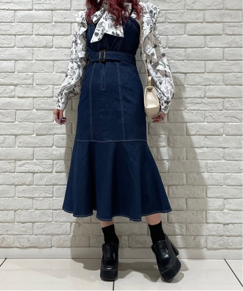 one way（ワンウェイ）の「ラッフルスリーブボウタイ花柄ブラウス（シャツ/ブラウス・レディース・ブルー系その他/ベージュ系その他/ホワイト系その他・FREE）」の20枚目の写真