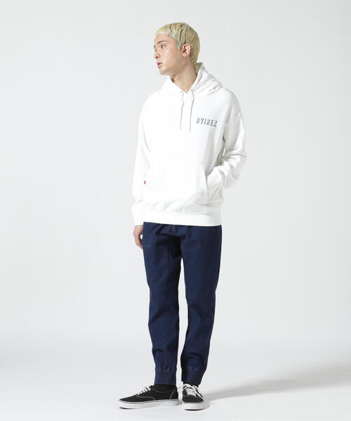 AVIREX（アヴィレックス）の「【直営店限定】BULLDOG PULL OVER PARKA / ブルドッグ プルオーバー パーカー / AVIREX / アヴィレックス（パーカー・メンズ・ホワイト/ブラック/グレー・M/2XL/XL/L）」の7枚目の写真