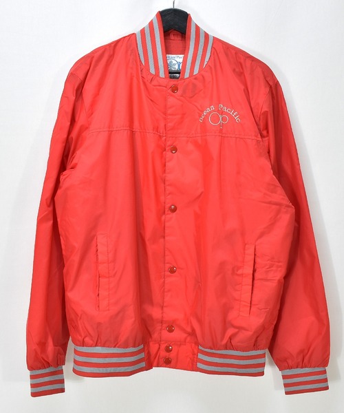 Ocean Pacific(オーシャンパシフィック)の「【ヴィンテージ古着】70's Ocean Pacific / オーシャンパシフィック OP ロゴ 刺繍 ナイロンスタジャン(ナイロンジャケット・メンズ・レッド・X-LARGE)」の2枚目の写真