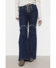 FRONT LACE UP FLARE DENIM フレアデニム