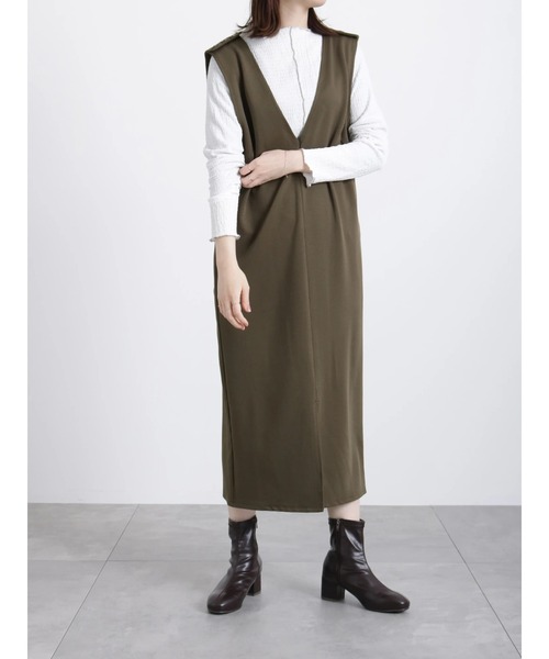 Samansa Mos2 blue(サマンサモスモスブルー)の「配色メロウプルオーバー(Tシャツ/カットソー・レディース・ブラック/オフホワイト/ベージュ・MEDIUM/LARGE)」の4枚目の写真