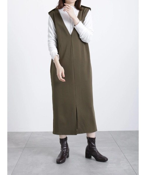 Samansa Mos2 blue(サマンサモスモスブルー)の「配色メロウプルオーバー(Tシャツ/カットソー・レディース・ブラック/オフホワイト/ベージュ・MEDIUM/LARGE)」の6枚目の写真