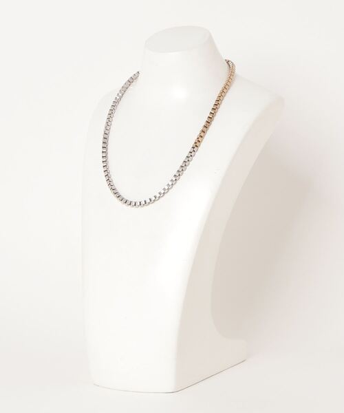 ALLSAINTS（オールセインツ）の「BOX CHAIN TWO TONE NECKLACE | ボックス チェーン ツートーン ネックレス（ネックレス・レディース・ゴールド系その他・ONE SIZE）」の6枚目の写真