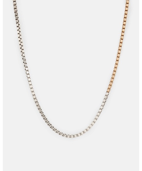 ALLSAINTS（オールセインツ）の「BOX CHAIN TWO TONE NECKLACE | ボックス チェーン ツートーン ネックレス（ネックレス・レディース・ゴールド系その他・ONE SIZE）」の5枚目の写真