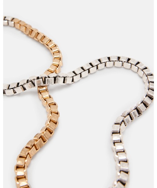 ALLSAINTS（オールセインツ）の「BOX CHAIN TWO TONE NECKLACE | ボックス チェーン ツートーン ネックレス（ネックレス・レディース・ゴールド系その他・ONE SIZE）」の3枚目の写真