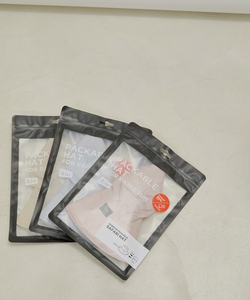 KiU（キウ）の「【KiU for SALON】[UV]別注パッカブルレインサファリハット（ハット・レディース・ピンク系その他/ライトグレー/ベージュ・FREE）」の19枚目の写真
