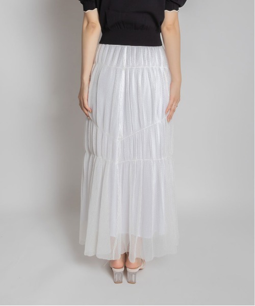 RANDA（ランダ）の「【選べる丈感】ドットチュールティアードスカート（スカート・レディース・ブラック/ホワイト・FREE/TM）」の17枚目の写真