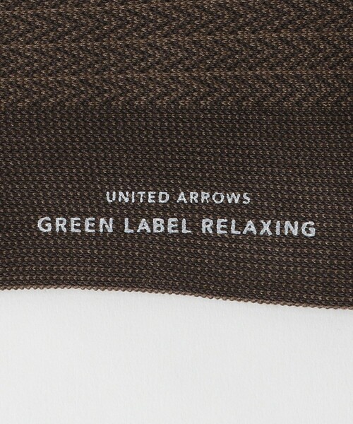 green label relaxing(グリーンレーベルリラクシング)の「シルケット へリンボーン ドレスソックス(ソックス/靴下・メンズ・ネイビー/ダークブラウン/ブラック・FREE)」の4枚目の写真