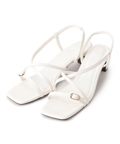 GALLEST(ギャレスト)の「クロスベルトサンダル(サンダル・レディース・ブラック/チャコール/ホワイト・30/35/40/45)」の1枚目の写真