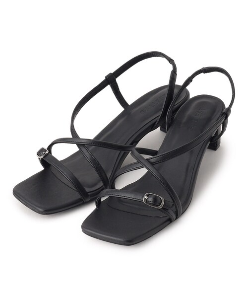 GALLEST(ギャレスト)の「クロスベルトサンダル(サンダル・レディース・ブラック/チャコール/ホワイト・30/35/40/45)」の2枚目の写真