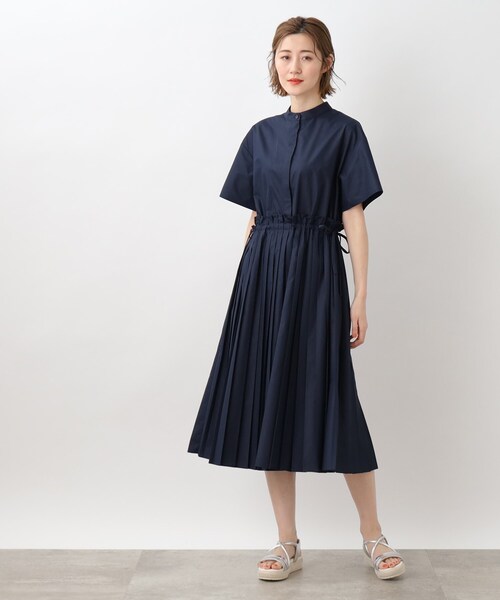 grove(グローブ)の「◆1枚で決まる着映えプリーツシャツワンピース(ワンピース・レディース・カーキ/ネイビー・02/03/01/05/04)」の15枚目の写真