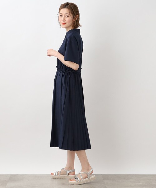 grove(グローブ)の「◆1枚で決まる着映えプリーツシャツワンピース(ワンピース・レディース・カーキ/ネイビー・02/03/01/05/04)」の16枚目の写真