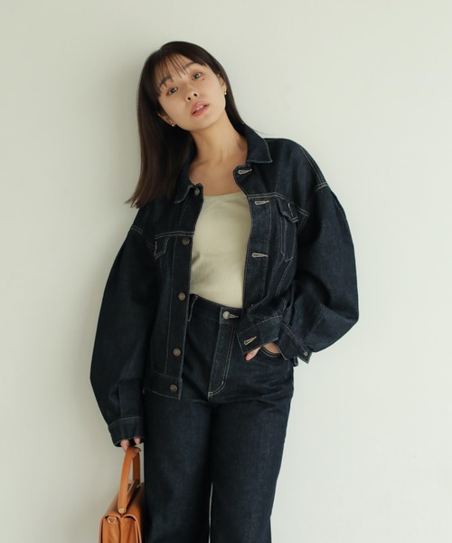 N WITH.（エヌウィズ）の「デニムジャケット（デニムジャケット・レディース・インディゴブルー・FREE）」の2枚目の写真