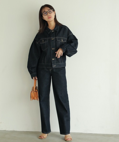 N WITH.（エヌウィズ）の「デニムジャケット（デニムジャケット・レディース・インディゴブルー・FREE）」の3枚目の写真