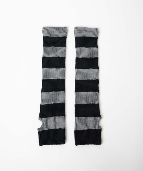 WEGO（ウィゴー）の「WEGO/ボーダーアームカバー（アームカバー・レディース・ブラック/グレー・FREE）」の3枚目の写真