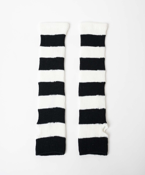 WEGO（ウィゴー）の「WEGO/ボーダーアームカバー（アームカバー・レディース・ブラック/グレー・FREE）」の4枚目の写真