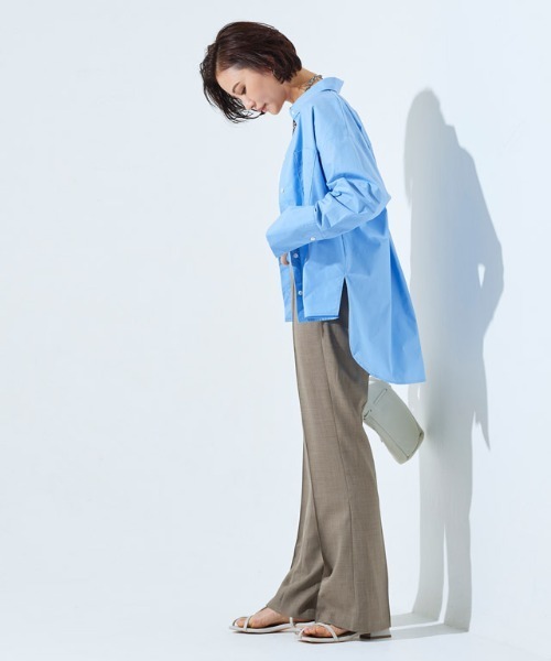 RASW（ラス）の「[RASW] リネンライクピンタックフレアパンツ（その他パンツ・レディース・カーキ系/ダークネイビー・L/PM/M）」の7枚目の写真