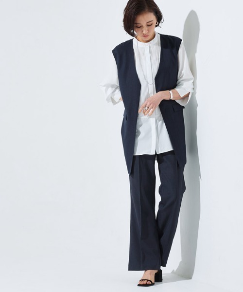 RASW（ラス）の「[RASW] リネンライクピンタックフレアパンツ（その他パンツ・レディース・カーキ系/ダークネイビー・L/PM/M）」の19枚目の写真