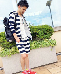 VENCEEXCHANGE | パイルボーダーZIPパーカー(パーカー)