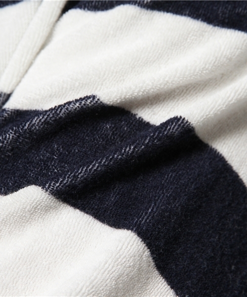 VENCEEXCHANGE（ヴァンスエクスチェンジ）の「パイルボーダーZIPパーカー（パーカー・メンズ・ネイビー・LARGE/MEDIUM）」の6枚目の写真