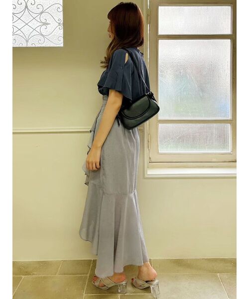 dazzlin（ダズリン）の「【MURUA×dazzlin】ハーフスリーブブラウス（シャツ/ブラウス・レディース・ホワイト/ブルー・FREE）」の11枚目の写真