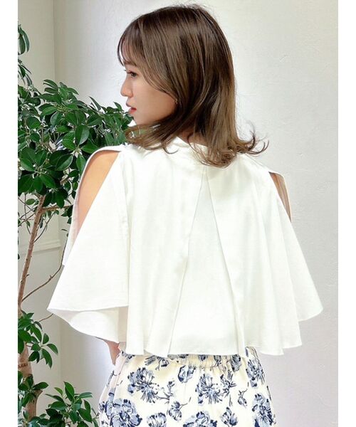 dazzlin（ダズリン）の「【MURUA×dazzlin】ハーフスリーブブラウス（シャツ/ブラウス・レディース・ホワイト/ブルー・FREE）」の21枚目の写真