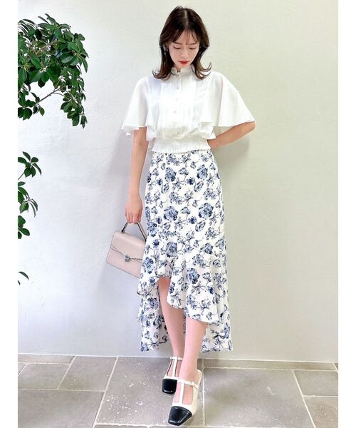 dazzlin（ダズリン）の「【MURUA×dazzlin】ハーフスリーブブラウス（シャツ/ブラウス・レディース・ホワイト/ブルー・FREE）」の18枚目の写真