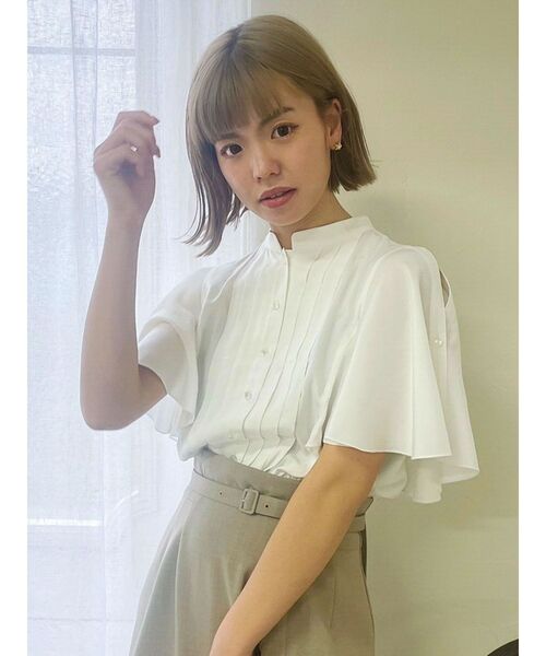 dazzlin（ダズリン）の「【MURUA×dazzlin】ハーフスリーブブラウス（シャツ/ブラウス・レディース・ホワイト/ブルー・FREE）」の19枚目の写真